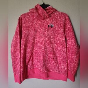 EUC Youth Girls Under Armour Pink Fleece Hoodie Sweatshirt